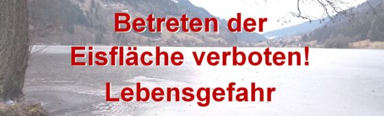 Brennsee und Afritzer See NICHT zum Eislaufen freigegeben!